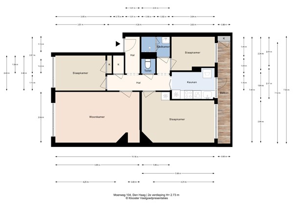 Floorplan - Moerweg 104, 2531 BA Den Haag